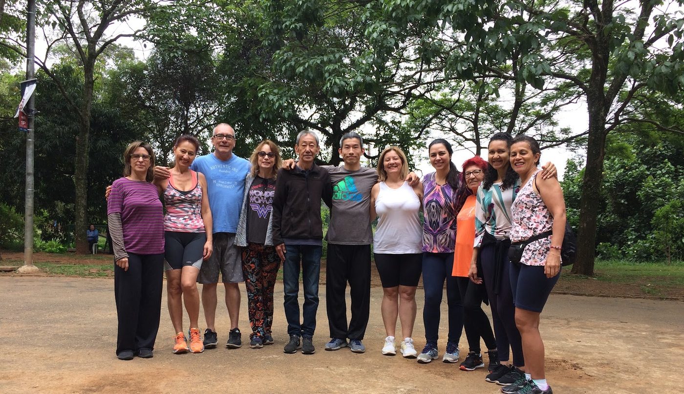 Treino ao ar livre no parque
